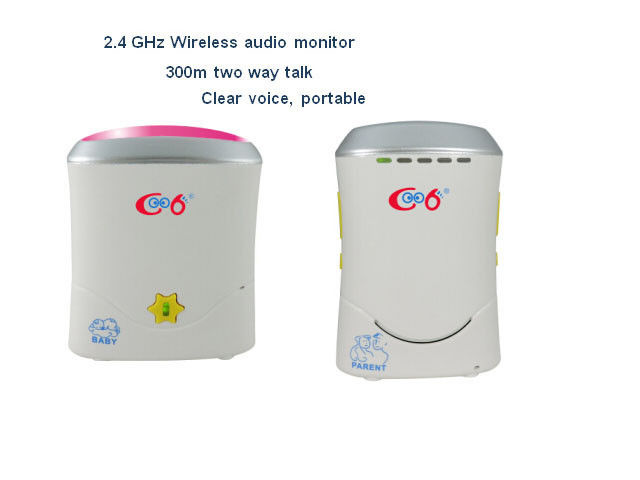 2.4G Digital Audio Wireless Two Way Talk Baby Monitor with Highly sensitive microphone