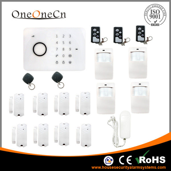 SMS APP Video Phone Door contact Alarm Systems With RFID Touch Keypad