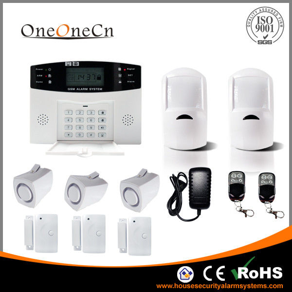 GSM Wireless Security Alarm System LCD display and  Auto dialer