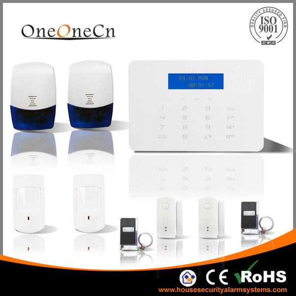 LCD Touch keypad GSM home security alarm system with checking door's status