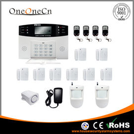 Quad Band PIR GSM Burglar Alarm System Apartment Alarm Systems With Voice LCD