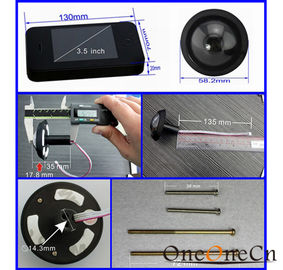 3.5 Inch TFT Screen Front Door Peephole Viewer Black View Angle 150°