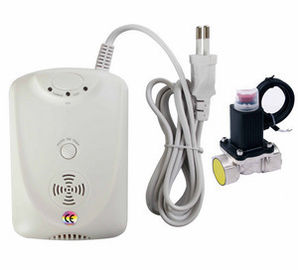 CO Gas Detector Alarm AC 240V 60Hz Semiconductor Gas Sensor With Shut Off Valve