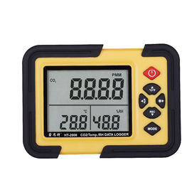 Backlight Portable Gas Detector , Industrial Co2 Temperature And Humidity Data Logger