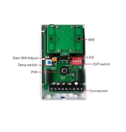 General Dual - Tech PIR And Microwave Indoor Alarm Motion Detectors With Pet Immunity