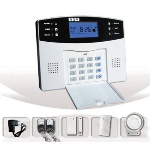 Custom Gsm home security wireless alarm with 4 wired defense zones