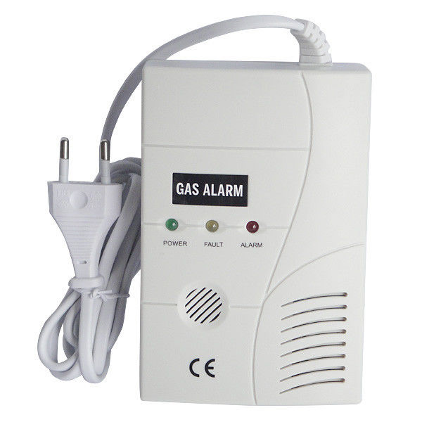 220V AC LED Home Gas Leak Detector Alarm With Auto Shut Off Solenoid Valve