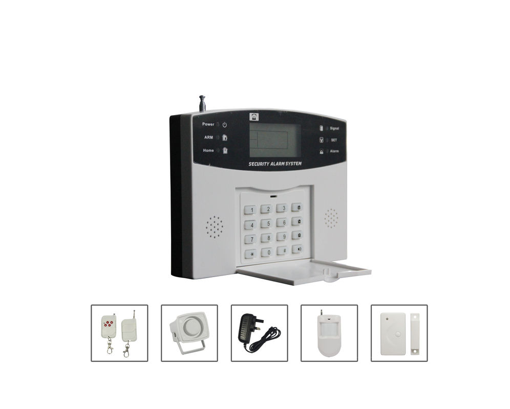 Remote Control Lcd Gsm Security Alarm System With Touch Keypad