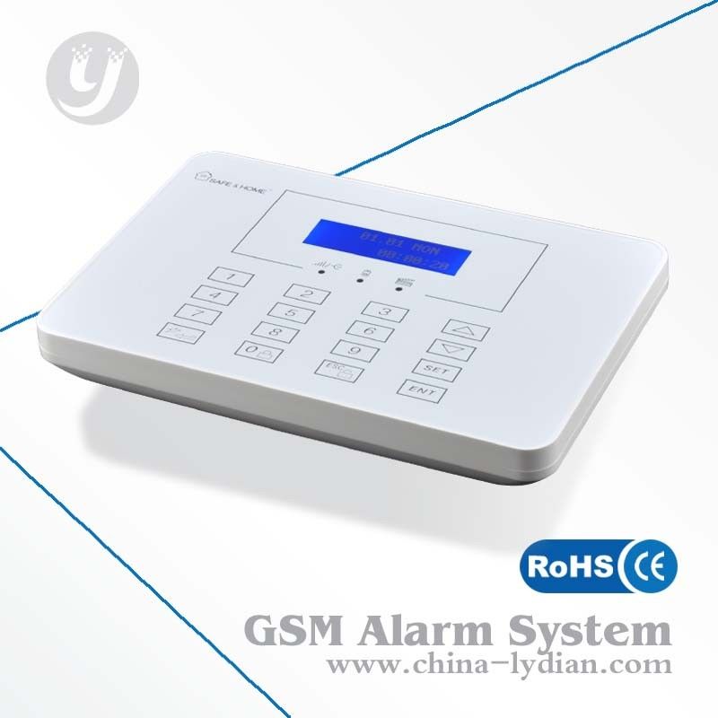 Gsm Wireless Alarm System LCD Display And Touch Keypad Multi-language Option