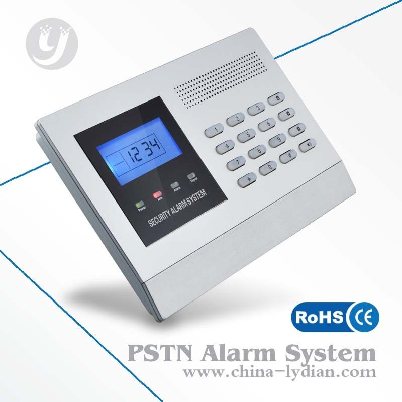 LCD PSTN Gsm Security Alarm System , Home Alarm Sytem With 433MHz / 868MHz