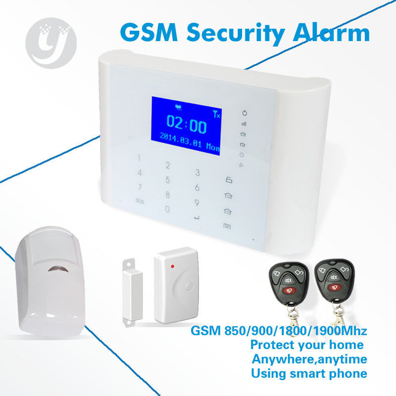 Touch Screen Word Menu Gsm Alarm System With App Control / Unique ID code
