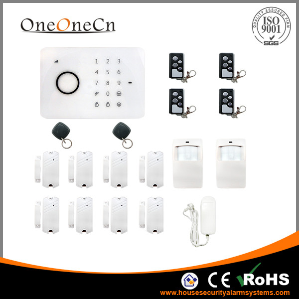 Apartment GSM Security Alarm System With RFID Touch keypad 900 / 1800 / 1900MHz