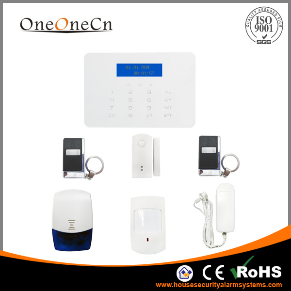 Auto Dial Intelligent GSM Security Alarm System Two Way Intercom For Home